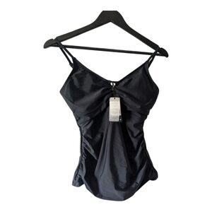 Relleciga Women's Tankini/Bikini Top, Black, Size S, New.